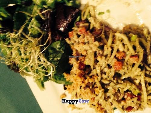 White truffle pesto zucchini pasta
(I had this twice) at The Present Moment Cafe and Market in St Augustine