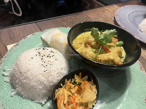 Vegan tofu green curry   at Banana Tree in Milton Keynes