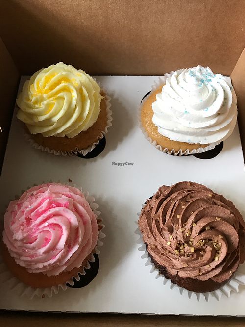 Lemon, vanilla, strawberry and chocolate  at Jilly's Cupcakery in Alpharetta