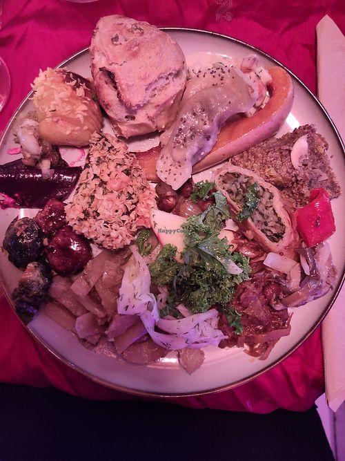 Julbord with tasty Polish and Swedish and other dishes at Muff  in Almhult
