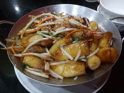 Rice noodle rolls  at Woka Woka in Sunnybank