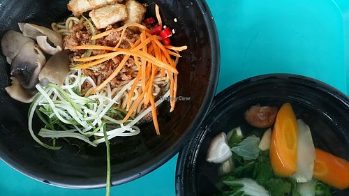 minced soya noodles at Greendot - Mapletree Business City in West Singapore