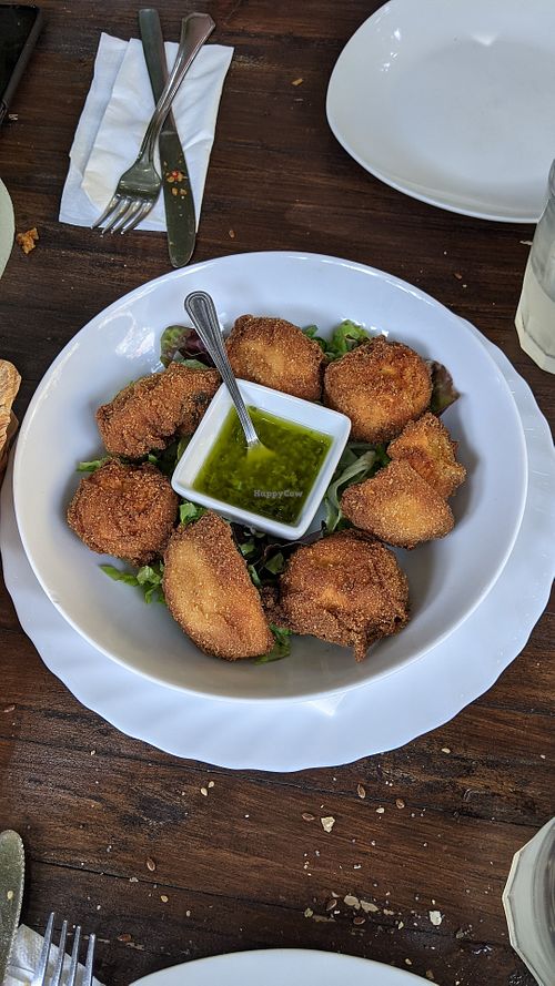 Mushrooms with mojo verde at El Guanche "Alte Schule" in Tenerife