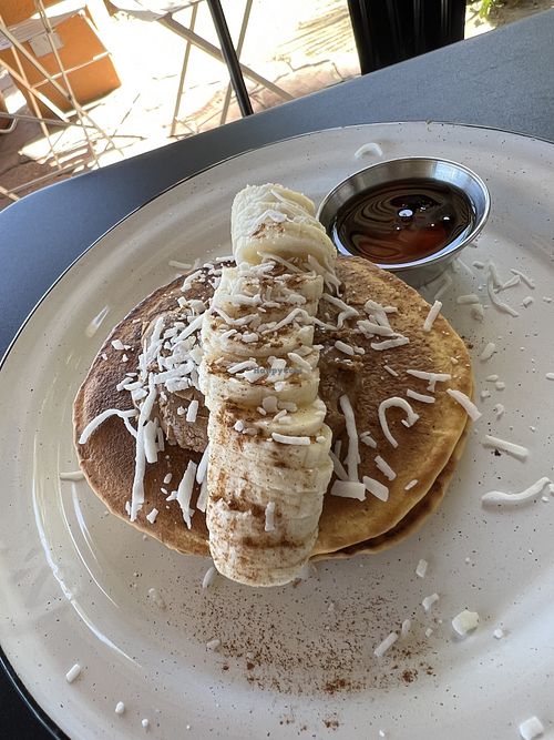 Sweet potato pancakes   at Chula in San Jose Del Cabo