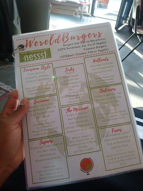 Delicious world burgers! Various vega('n) options at Nessst in Amsterdam