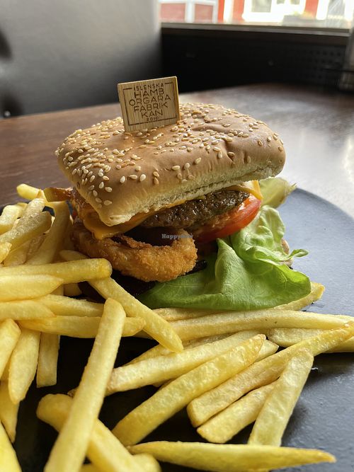 Veganist burger  at Hamborgarafabrikkan in Akureyri