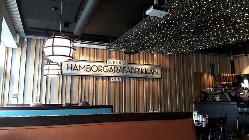 Interior at Hamborgarafabrikkan in Akureyri