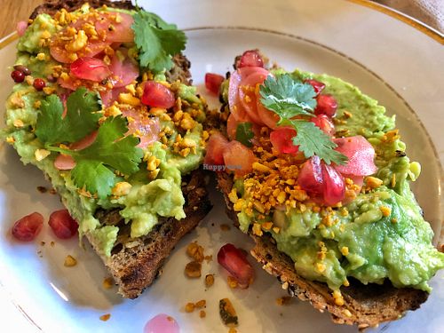 Avocado toast at La Colectiva Cafe in Madrid
