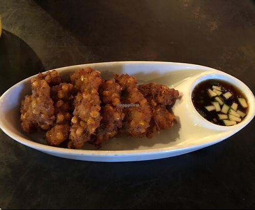 tofu corn cakes at Woody's Thai Kitchen in Seward