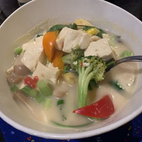 Tom kha soup  at Woody's Thai Kitchen in Seward