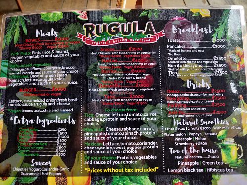 Overpriced and small portions. Don't waste your money here. at Rugula in Jaco