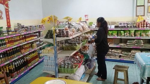 groceries for sale at Tien Sieng Vegetarian Foods in Chiang Mai