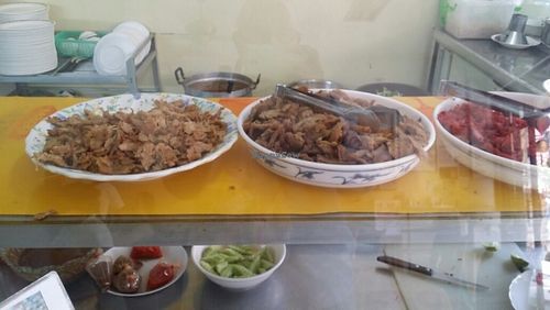 display case at Tien Sieng Vegetarian Foods in Chiang Mai
