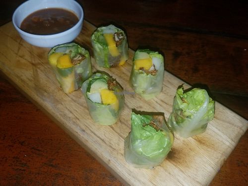 Spring rolls at Ohana in Jaco