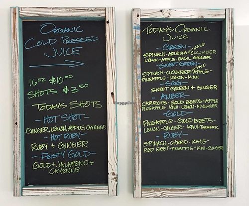 JOY menu at JOY in Shell Beach