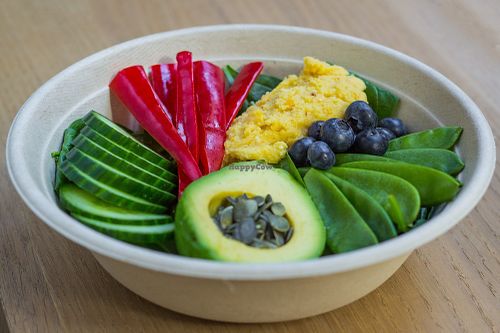 Vegan salad bowl at Juice by Nature in Amsterdam