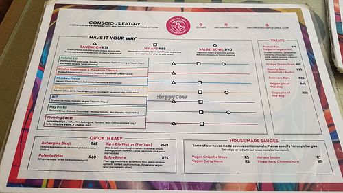 Menu 2 at Ground Zero - Marley Coffee in Cape Town