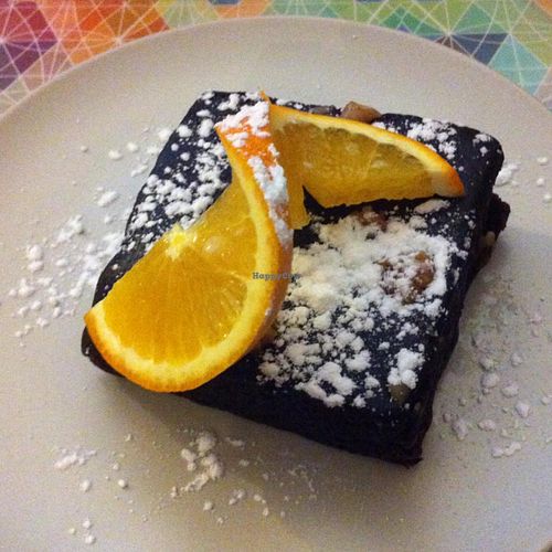 chocolate brownie at Parsifal in Istanbul