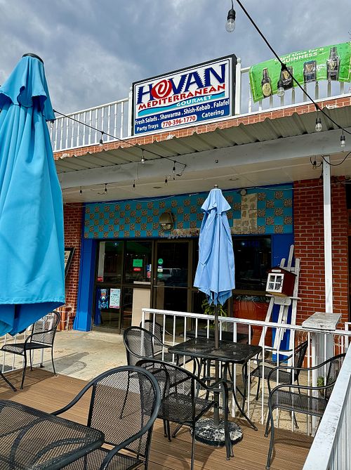 Restaurant Exterior at Hovan Mediterranean in Atlanta