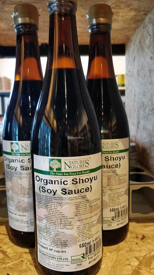 Organic shoyu (soy sauce) at Nature's Glory in Central Singapore