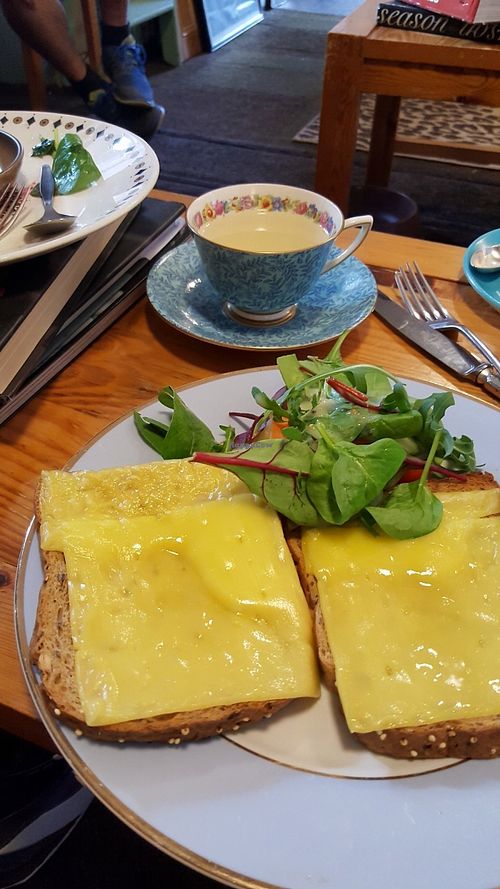 Vegan cheese on toast at Soul Food Cafe in Congleton