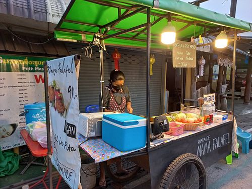 Stall at Queen Falafel in Pai