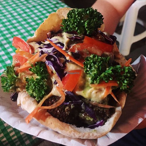 Falafel in pita  at Queen Falafel in Pai