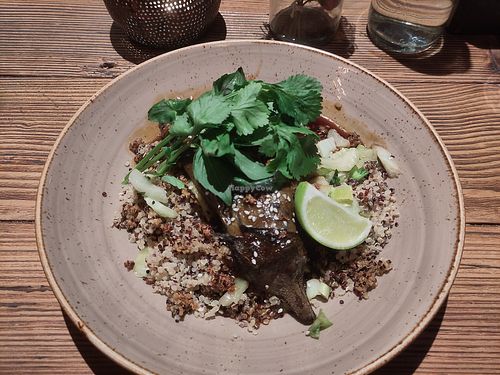 Eggplant and quinoa at Ramasuri in Vienna