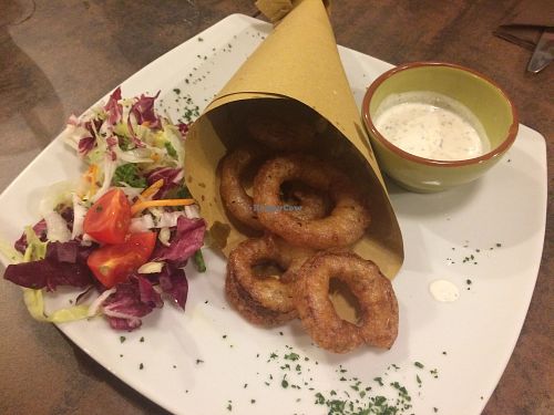 Onion rings at Madre Terra in Rome