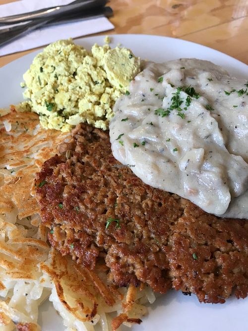 Vegan blue plate  at Off The Griddle - Southeast in Portland