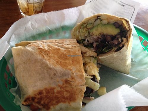 Vegan wrap at El Patio de Cafe Milagro  in Manuel Antonio