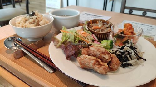 Fried soy meat at Mamede no Vege Sweets in Nagoya