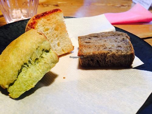Breads - vegetarian (black sesame bread is vegan) at Cafe Fleur in Kuwana