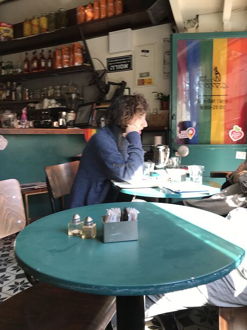 Inside at Cafe Bastet in Jerusalem