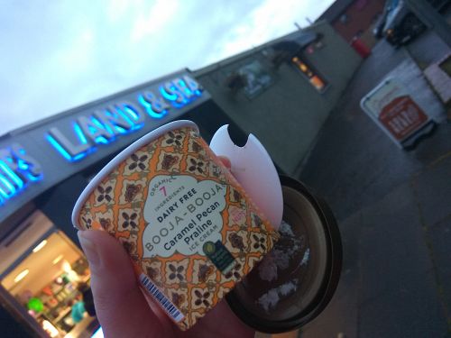 Booja booja ice cream at Land and Sea Fish and Chip Shop in Polmont