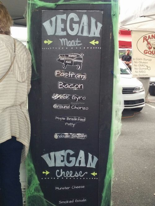 Menu board of what's for sale at Riverside Arts Market at The Zen Butcher Company in Jacksonville