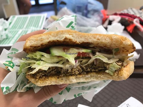 Ceasar mushroom burger  at Epoch Vegan Burger in Budapest