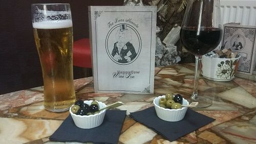 Wine, beer & olives at the Lion's Monocle  at The Lions Monocle  in Paignton