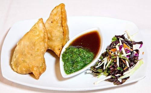 Sabz Samosa ( Vegetable Triangular Patties) at Rajput Indian Cuisine in Norfolk