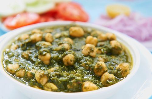 Chana Palak ( Spinach & Chickpeas) at Rajput Indian Cuisine in Norfolk