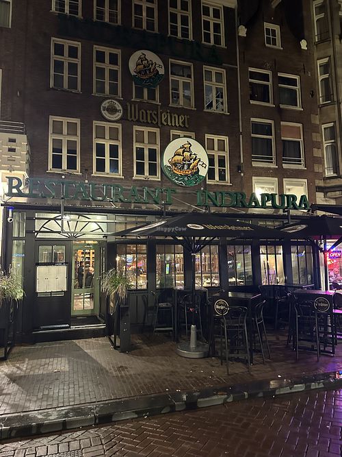 Outside of restaurant  at Indrapura in Amsterdam