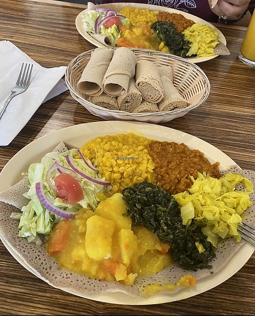 Vegetarian combo   at Queen Sheba in Sacramento
