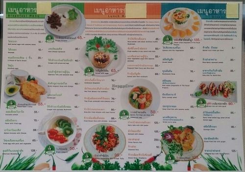 menu at Love Forest in Chiang Mai
