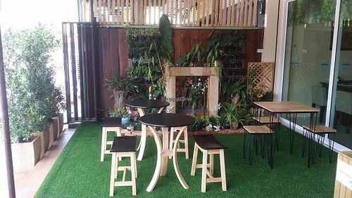 outside seating at Love Forest in Chiang Mai