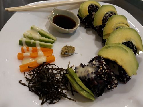 Sushi roll - staff assured me the sauce was vegan at Love Forest in Chiang Mai