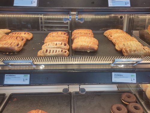 Cherry and apple-filled rolls at backWERK in Wurzburg