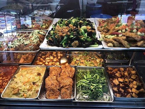 Buffet spread. Photo by 耶喜多杰 at Miao Chu Vegetarian in Northeast Singapore