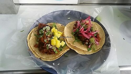 setas and chorizo at El Tako Vegano in Mexico City