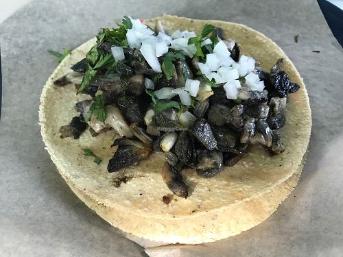 huitlacoche taco at El Tako Vegano in Mexico City
