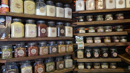 Bulk section at Moringa Fresh and Wild  in Puerto Escondido